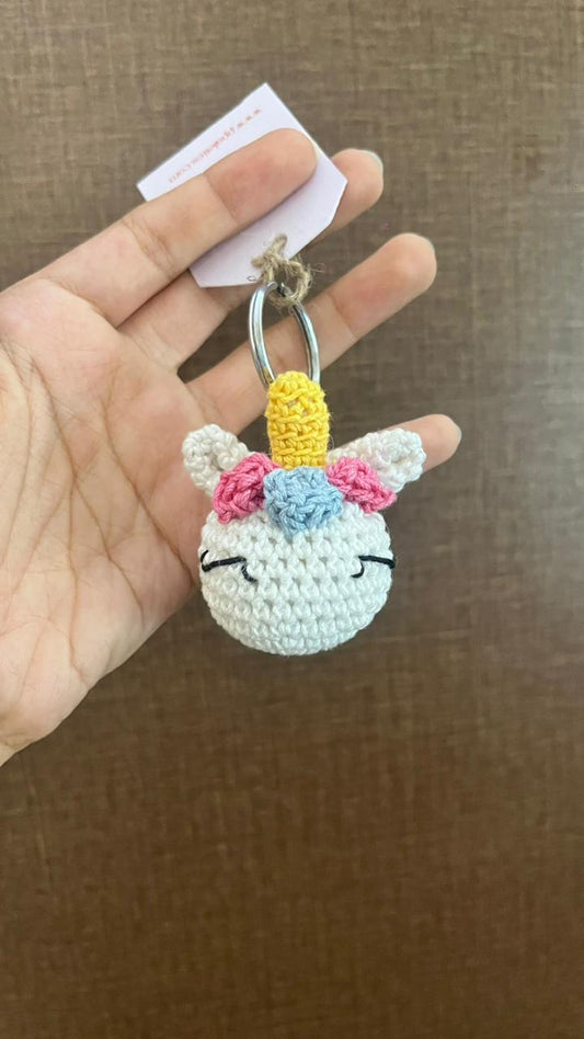 P Palettes Unicorn Keychain, handmade, gifting, crochet