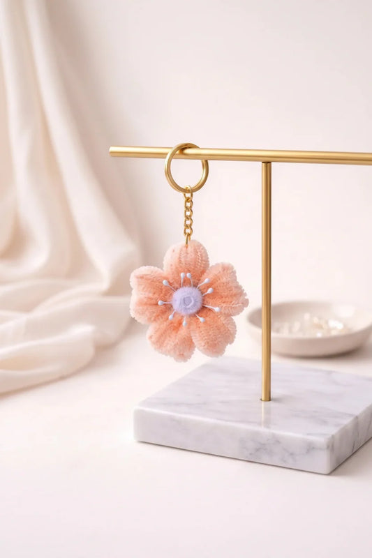 Peach Blossom Keychain