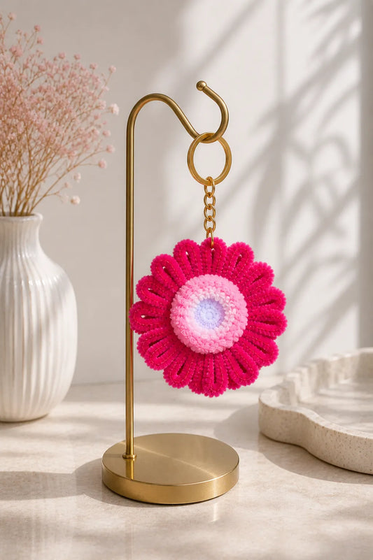 Fuchsia Frost Chenille Keychain