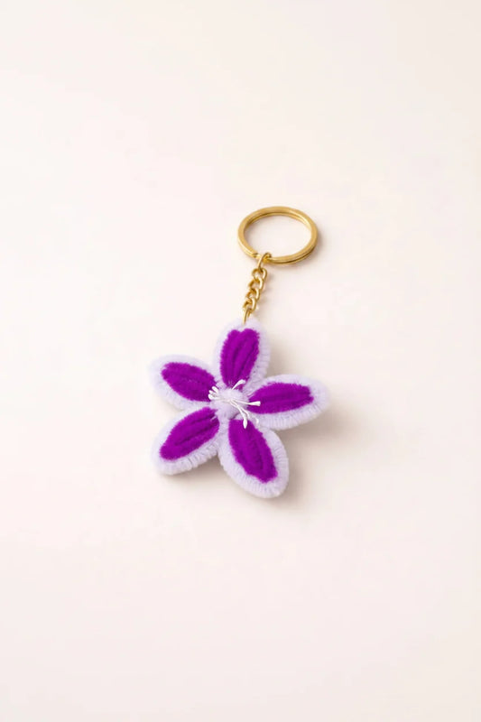Blossom Charm Keychain – Handmade Floral Love Token