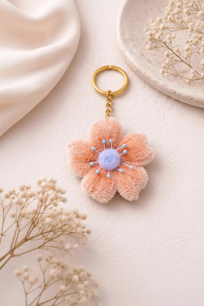 Peach Blossom Keychain