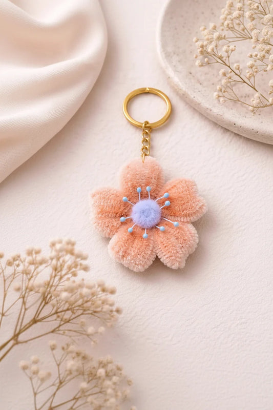 Peach Blossom Keychain