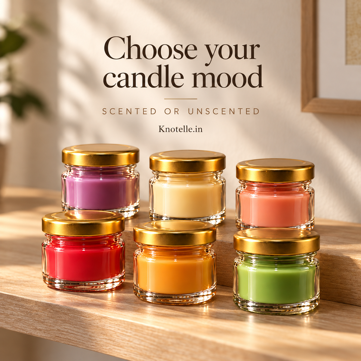 Mini Glass Jar Candles – Pack of 6 | Scented & Unscented