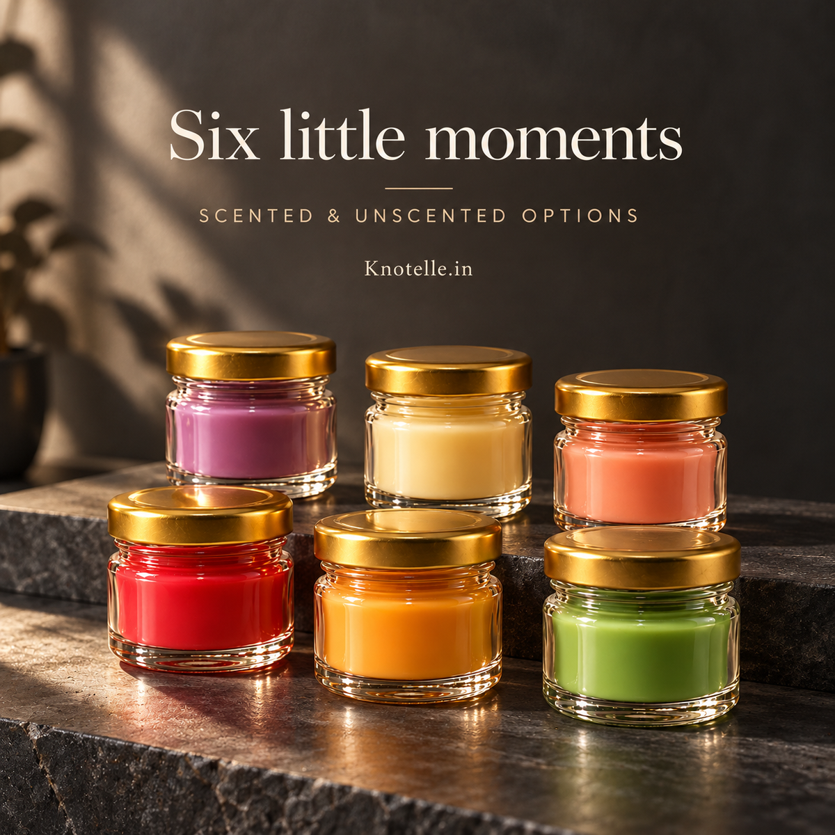 Mini Glass Jar Candles – Pack of 6 | Scented & Unscented