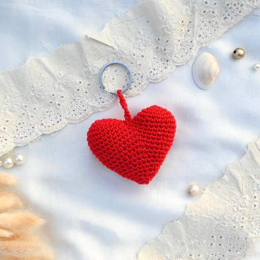 P Palettes Heart Keychain, handmade, gifting, crochet