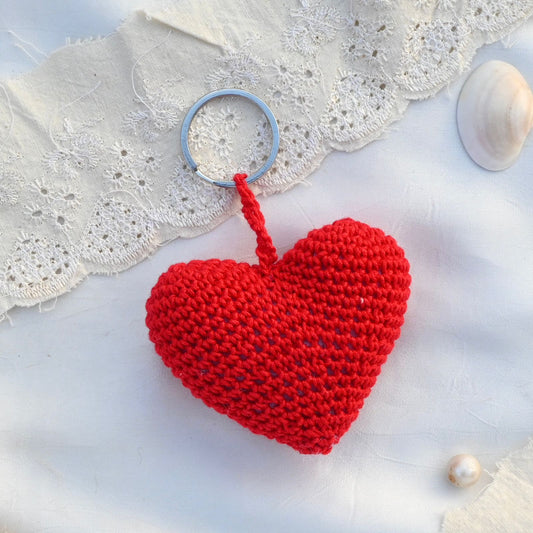 P Palettes Heart Keychain, handmade, gifting, crochet