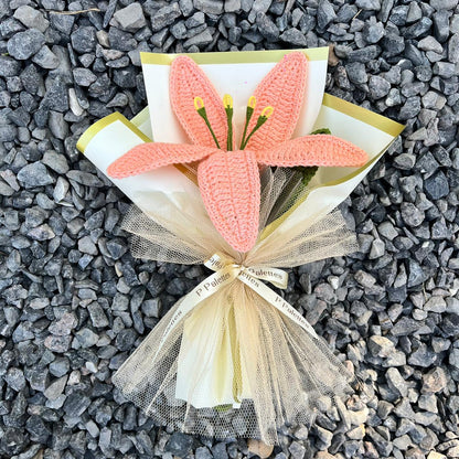 P Palettes Lily of the Valley Bouquet, handmade, gifting, décor, crochet