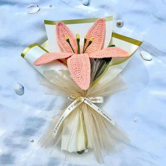 P Palettes Lily of the Valley Bouquet, handmade, gifting, décor, crochet