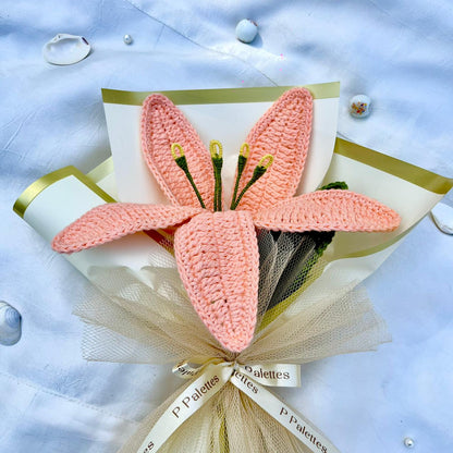 P Palettes Lily of the Valley Bouquet, handmade, gifting, décor, crochet